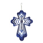 Blue Steel Wind Spinner Cross