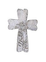 Gray Floral Wall Cross