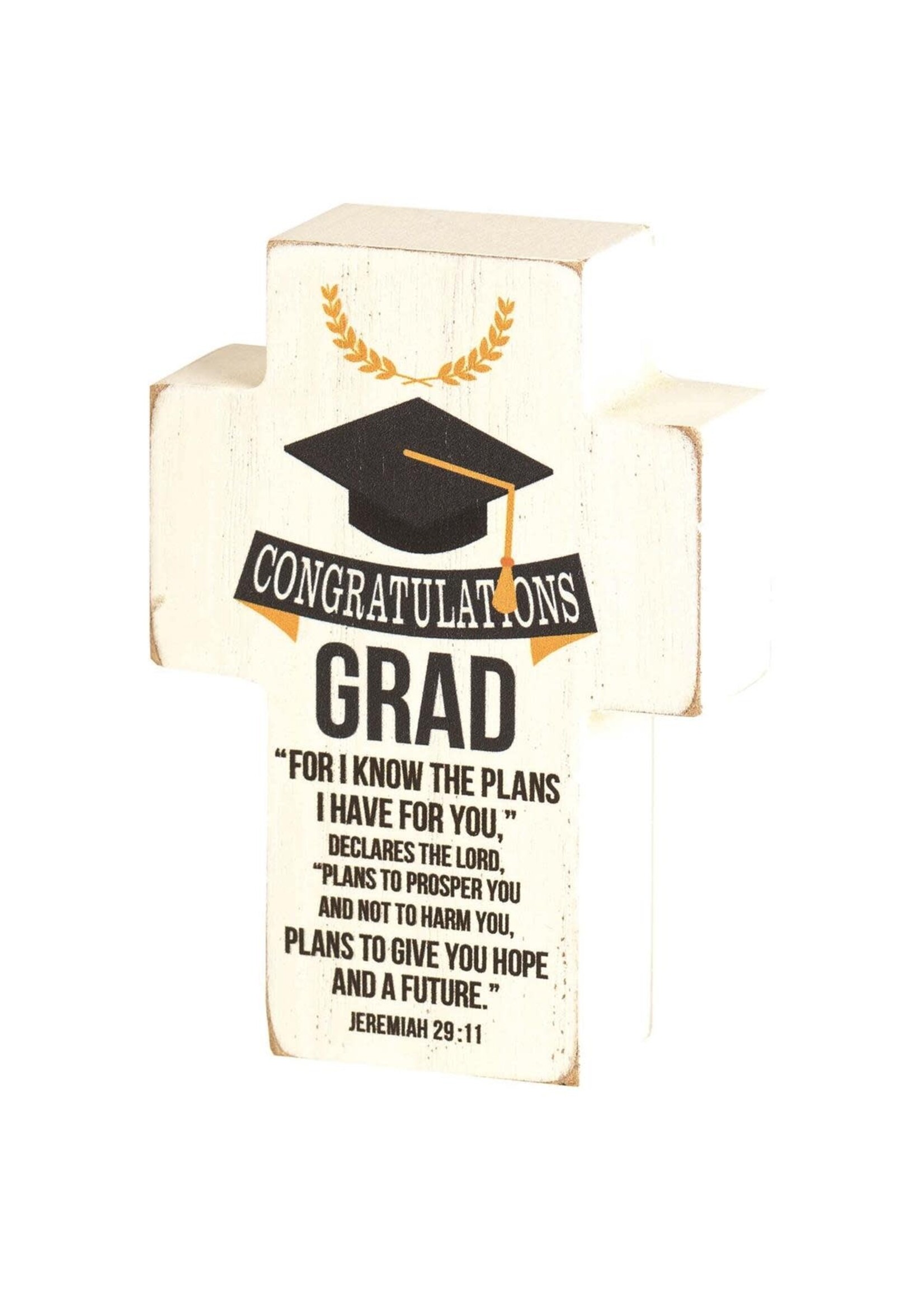 Congratulations Grad - Jeremiah 29:11 Tabletop Cross