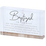 Baptized in Christ Tabletop Glass Plaque