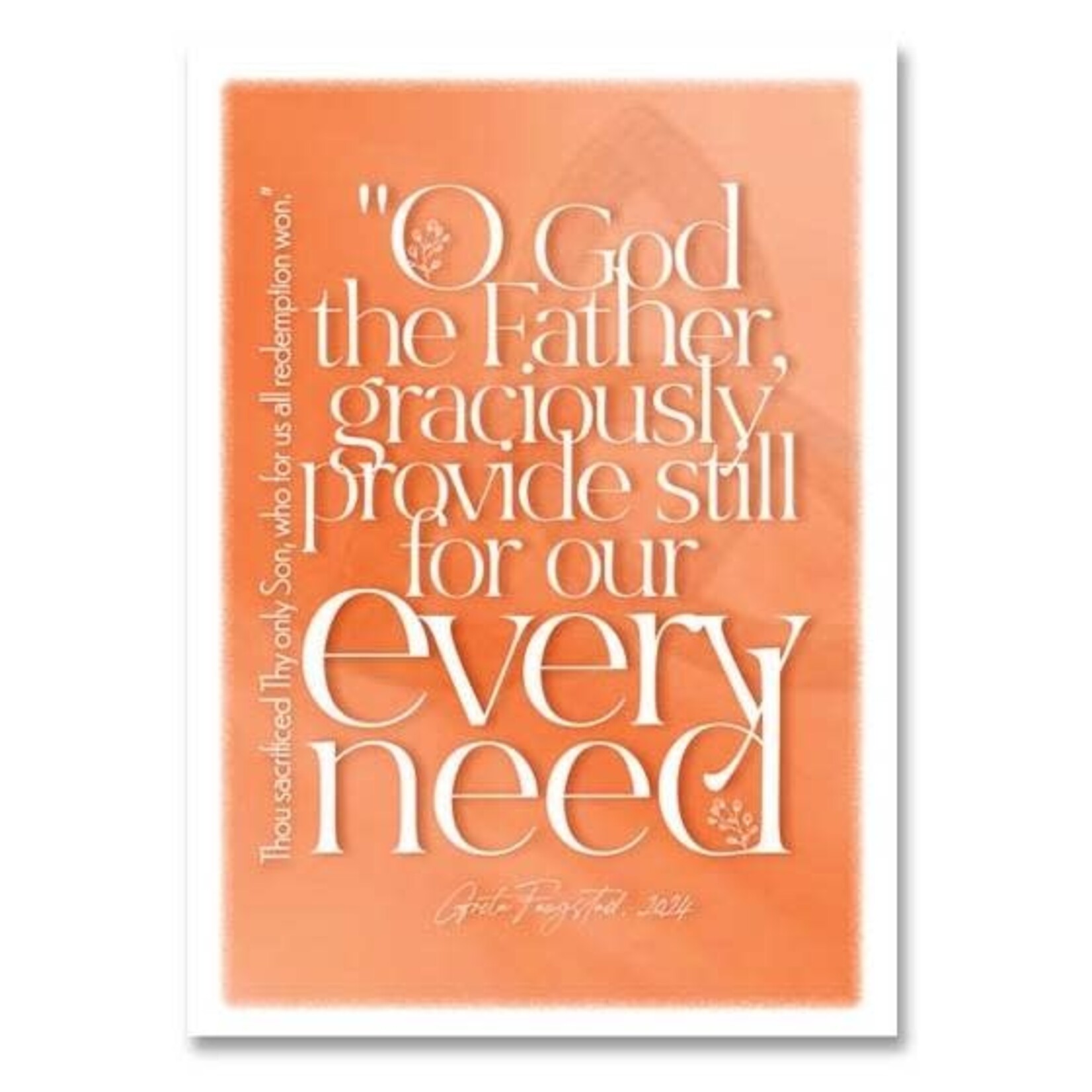 Hymns In My Heart - 5x7" Greeting Card - Graduation - O God the Father