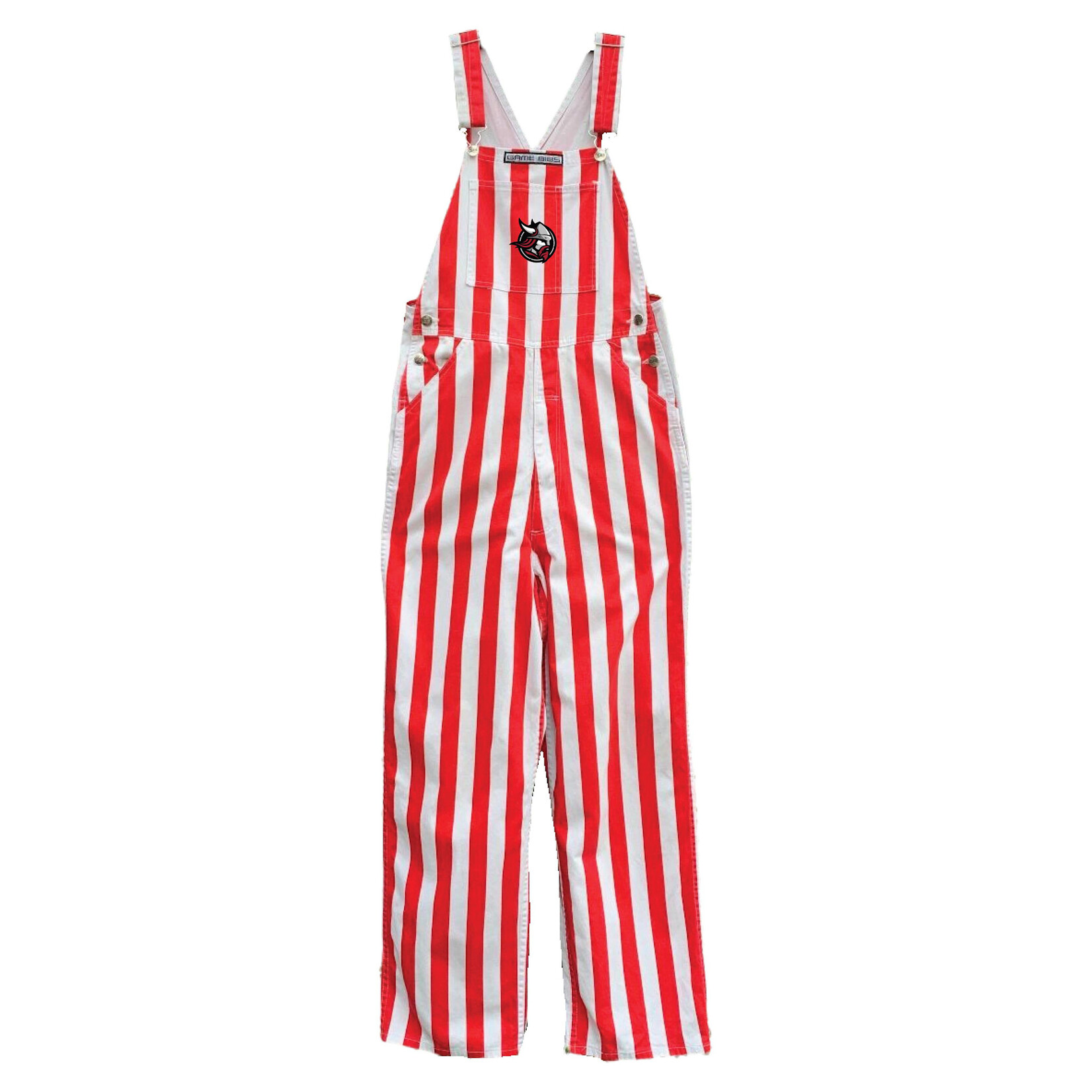 Bethany Vikings Striped Bib Overalls