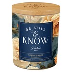 Be Still & Know Scented Candle - Yellow Rose/Blue - Psalm 46:10