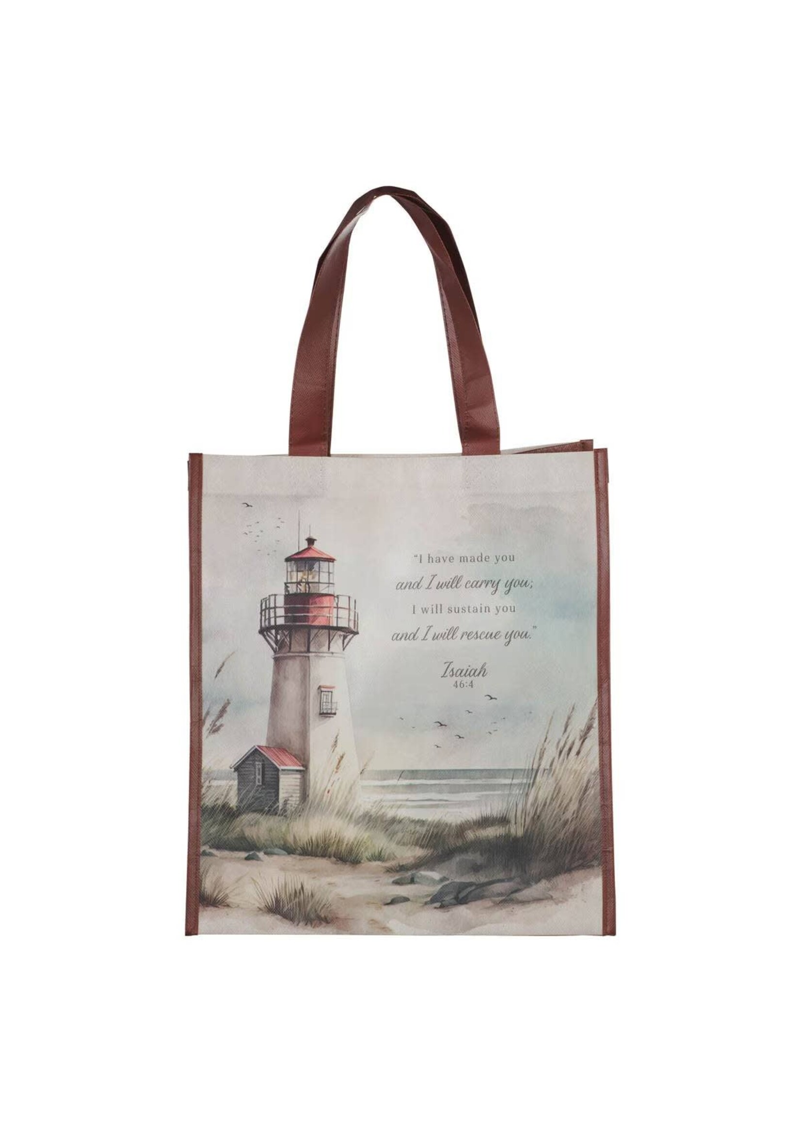 Lighthouse Reusable Canvas Bag - I Have Made You - Isaiah 46:4