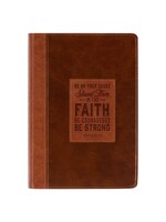 Be On Your Guard Brown Faux Leather Journal - 1 Corinthians 16:13
