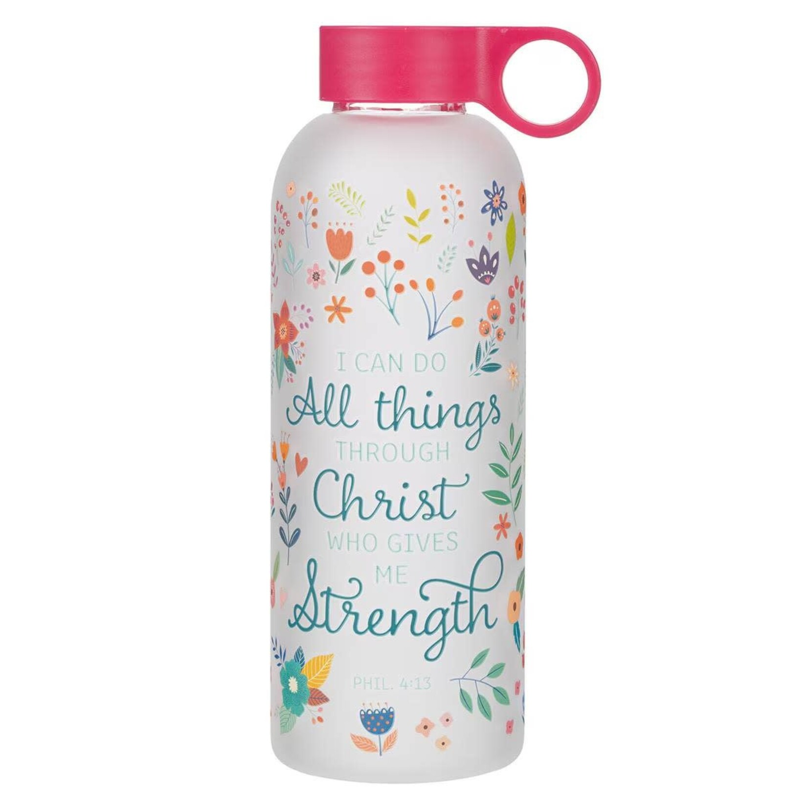 I Can Do All Things Glass Water Bottle - Philippians 4:13