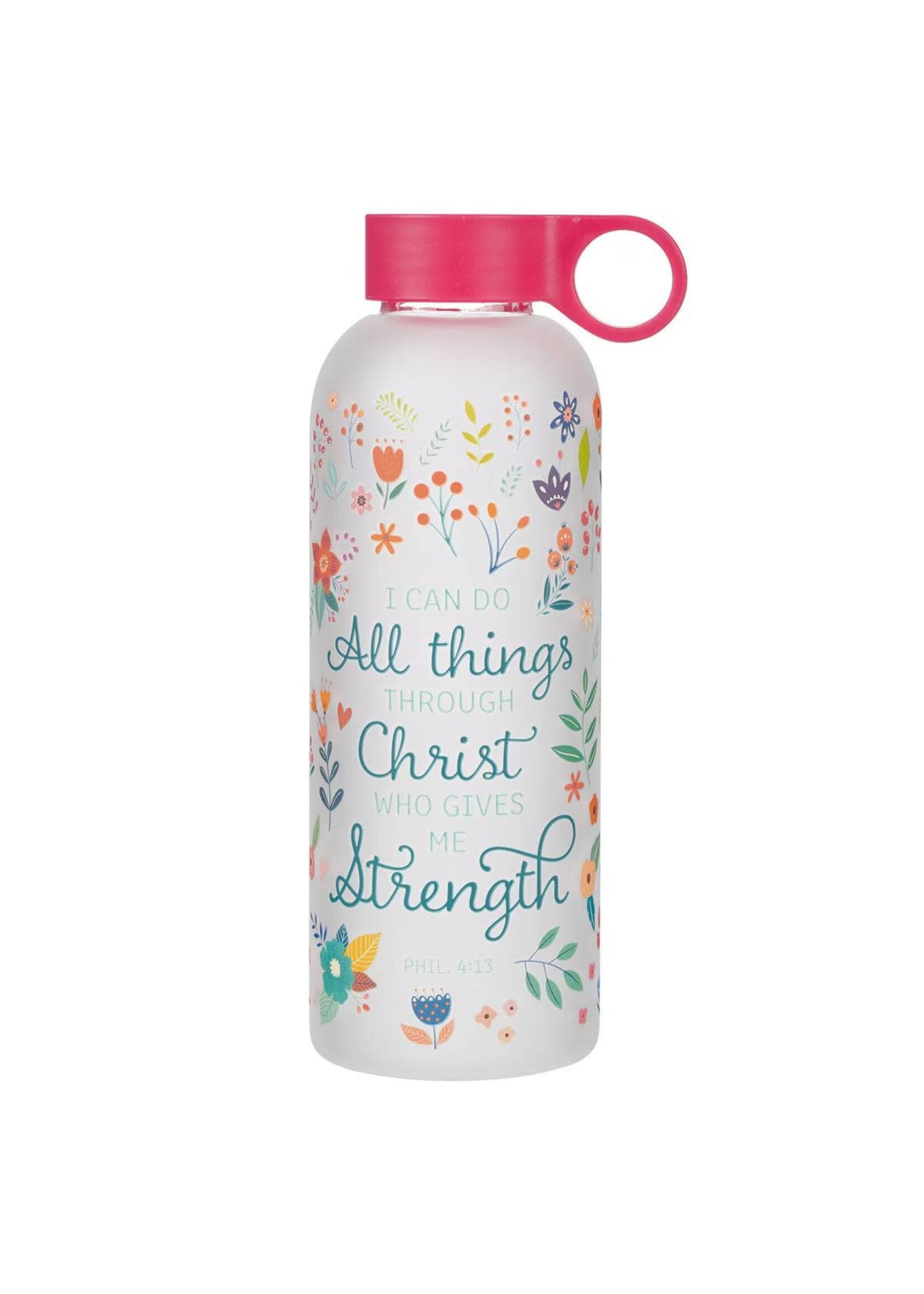 I Can Do All Things Glass Water Bottle - Philippians 4:13