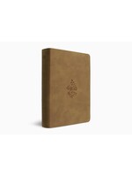 Crossway (ESV) English Standard Version Single Column Journaling Bible Large Print - TruTone - Nubuck Caramel- Wildflower Design -