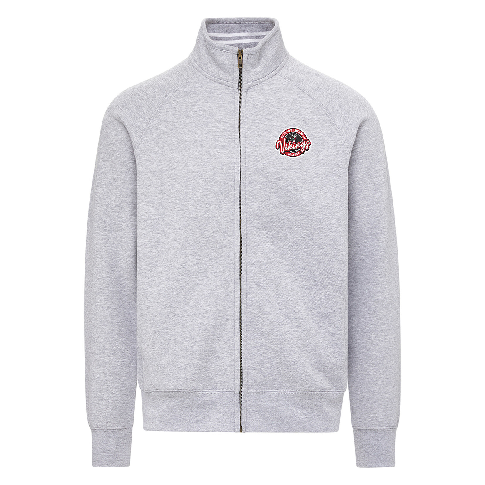 MV Sport Bethany Vintage Fleece Track Jacket- Full Zip, Gray