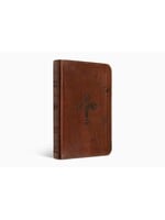 Crossway (ESV) English Standard Version Compact Bible - TruTone - Walnut - Weathered Cross Design