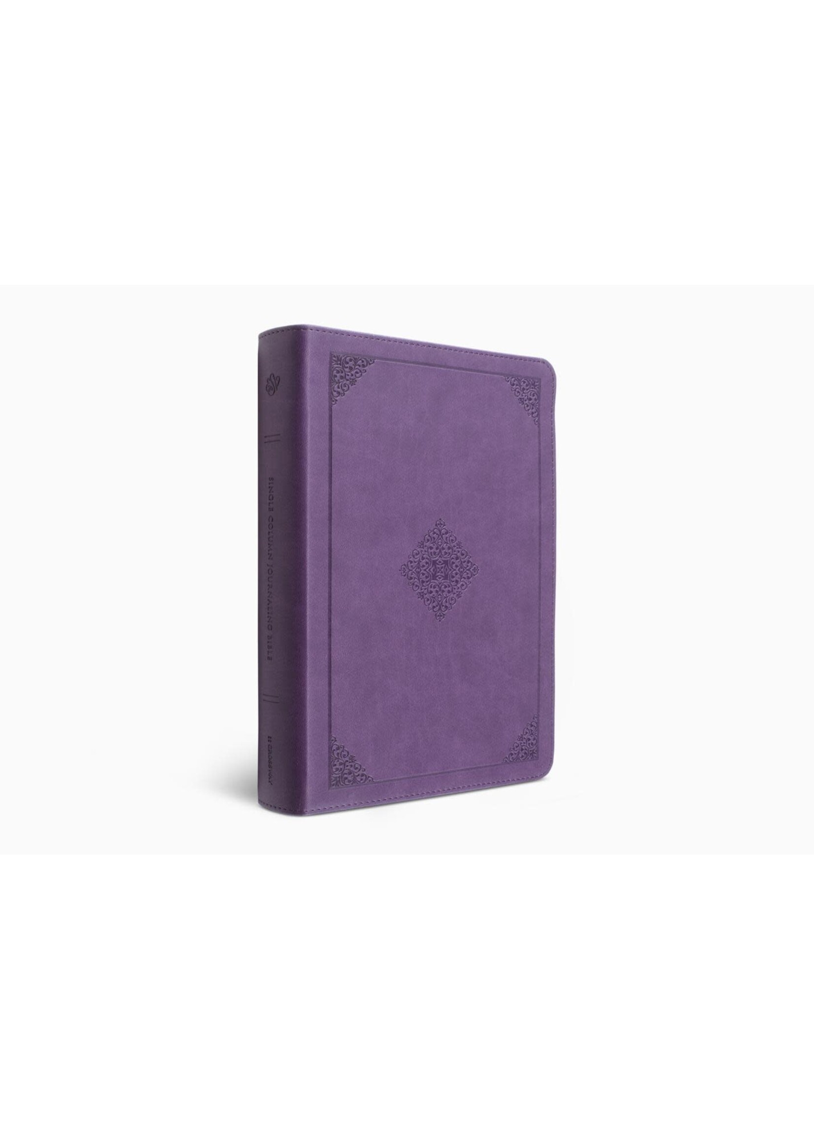ESV Single Column Journaling Bible, Large Print - TruTone, Lavender, Ornament Design