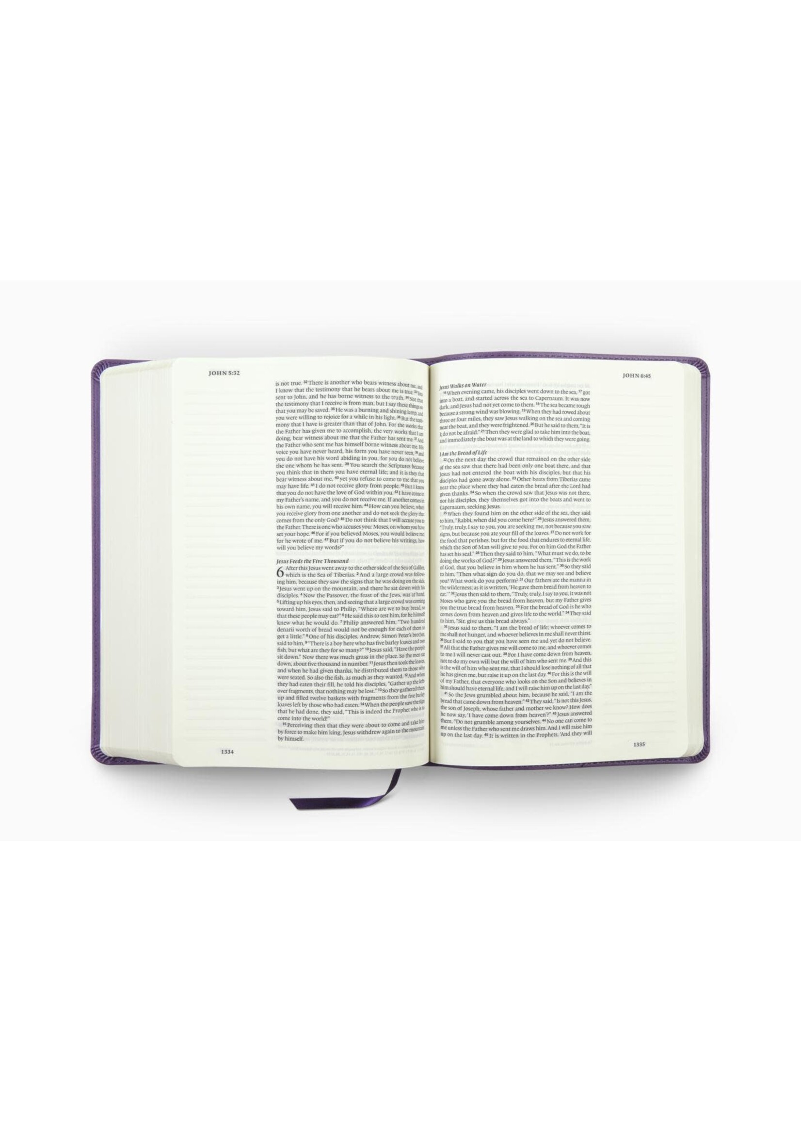 ESV Single Column Journaling Bible, Large Print - TruTone, Lavender, Ornament Design