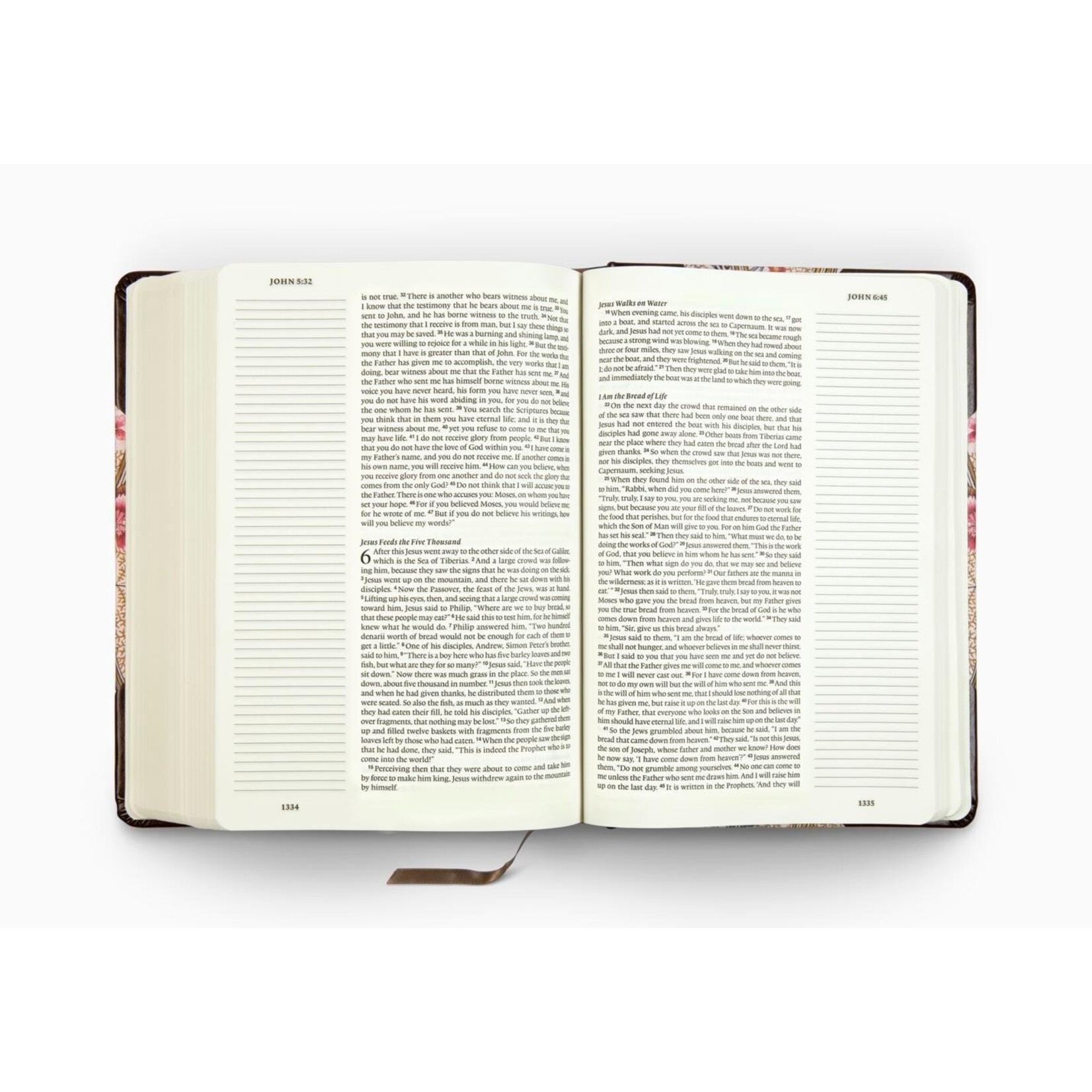 ESV Single Column Journaling Bible®, Large Print Hardcover, Summer Garden Design