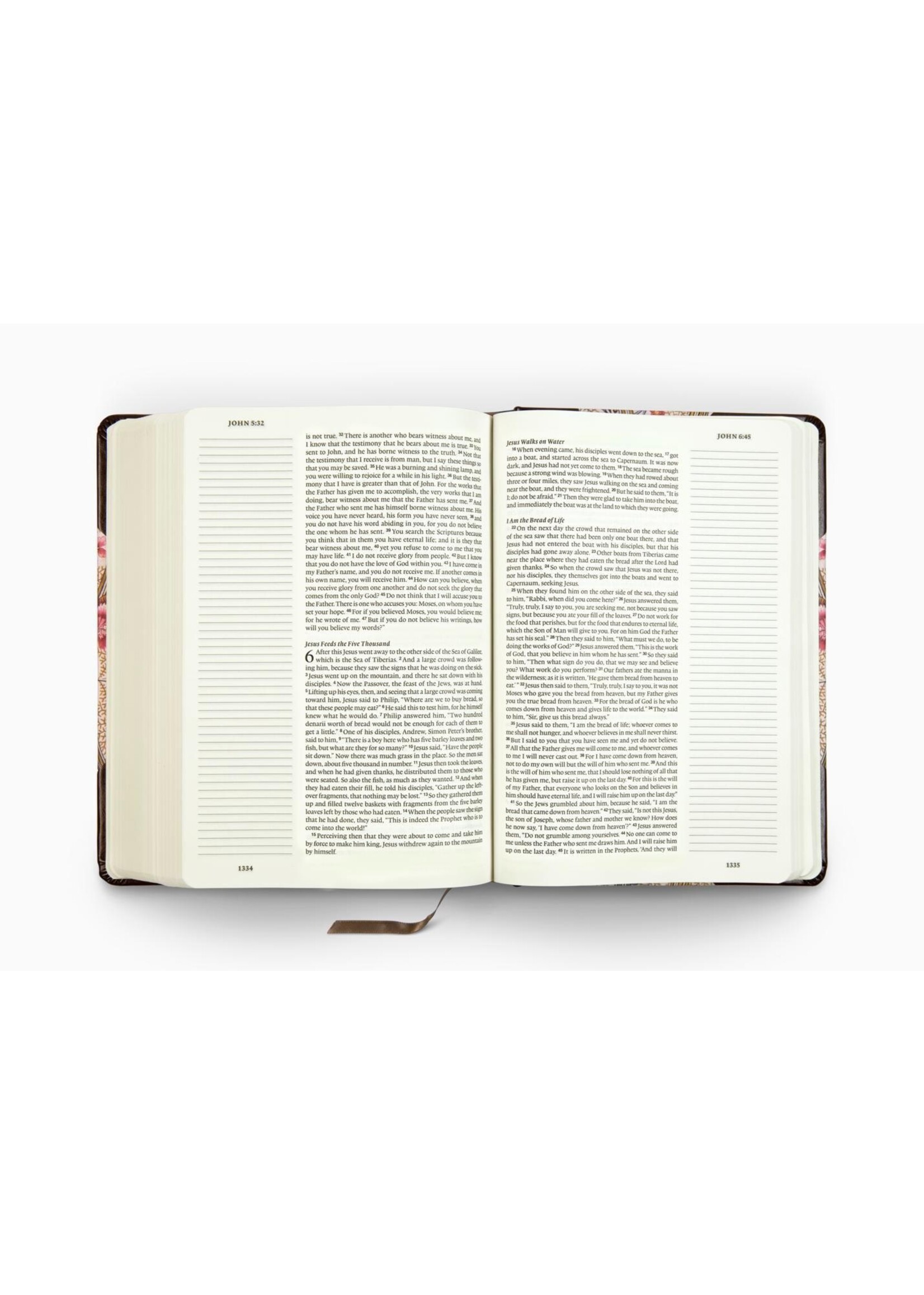 ESV Single Column Journaling Bible®, Large Print Hardcover, Summer Garden Design