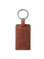 I Know the Plans Tawny Brown Faux Leather Key Ring - Jeremiah 29:11