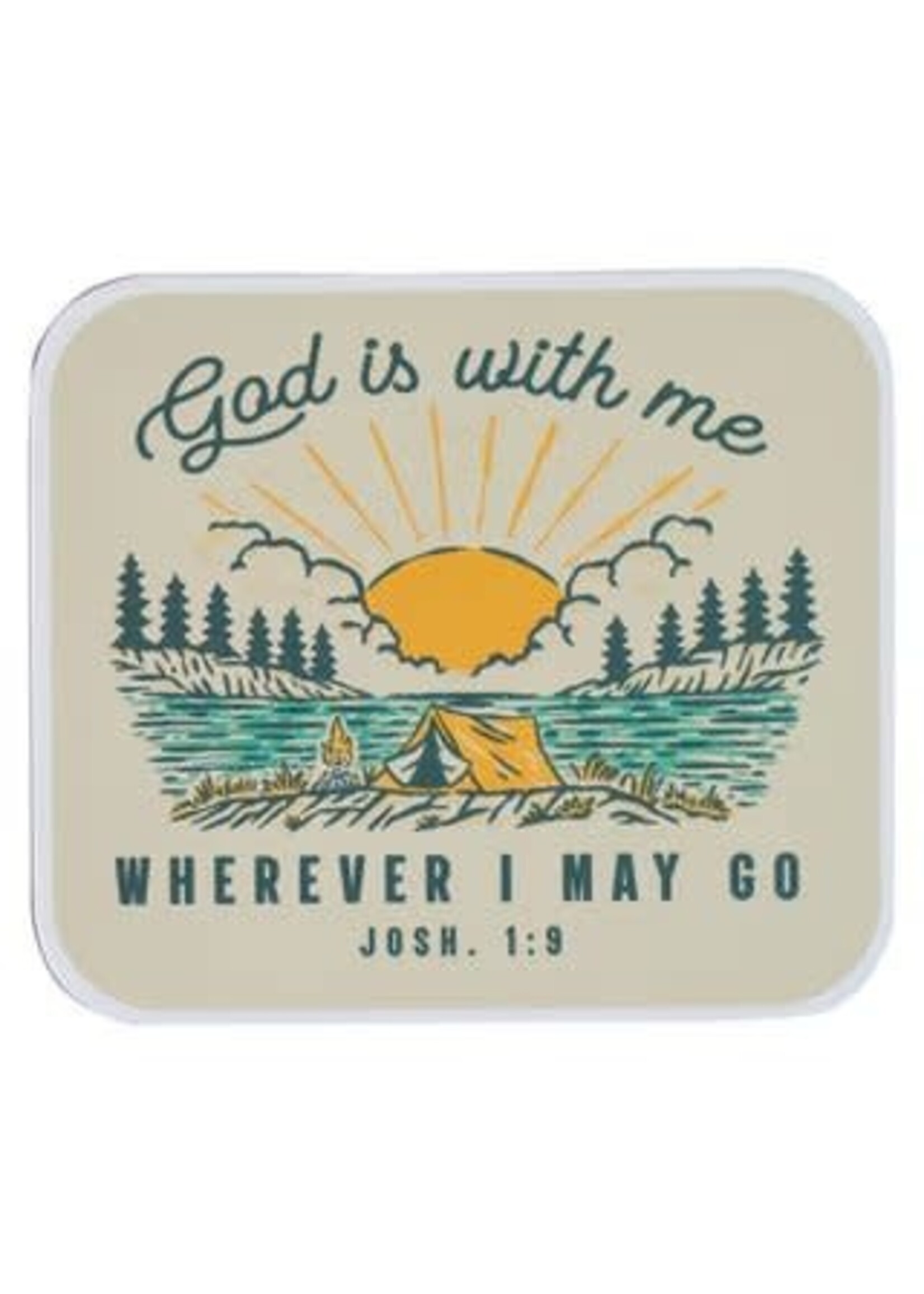 God is with Me Magnet - Joshua 1:9