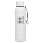 Strong and Courageous White Stainless Steel Water Bottle - Joshua 1:9