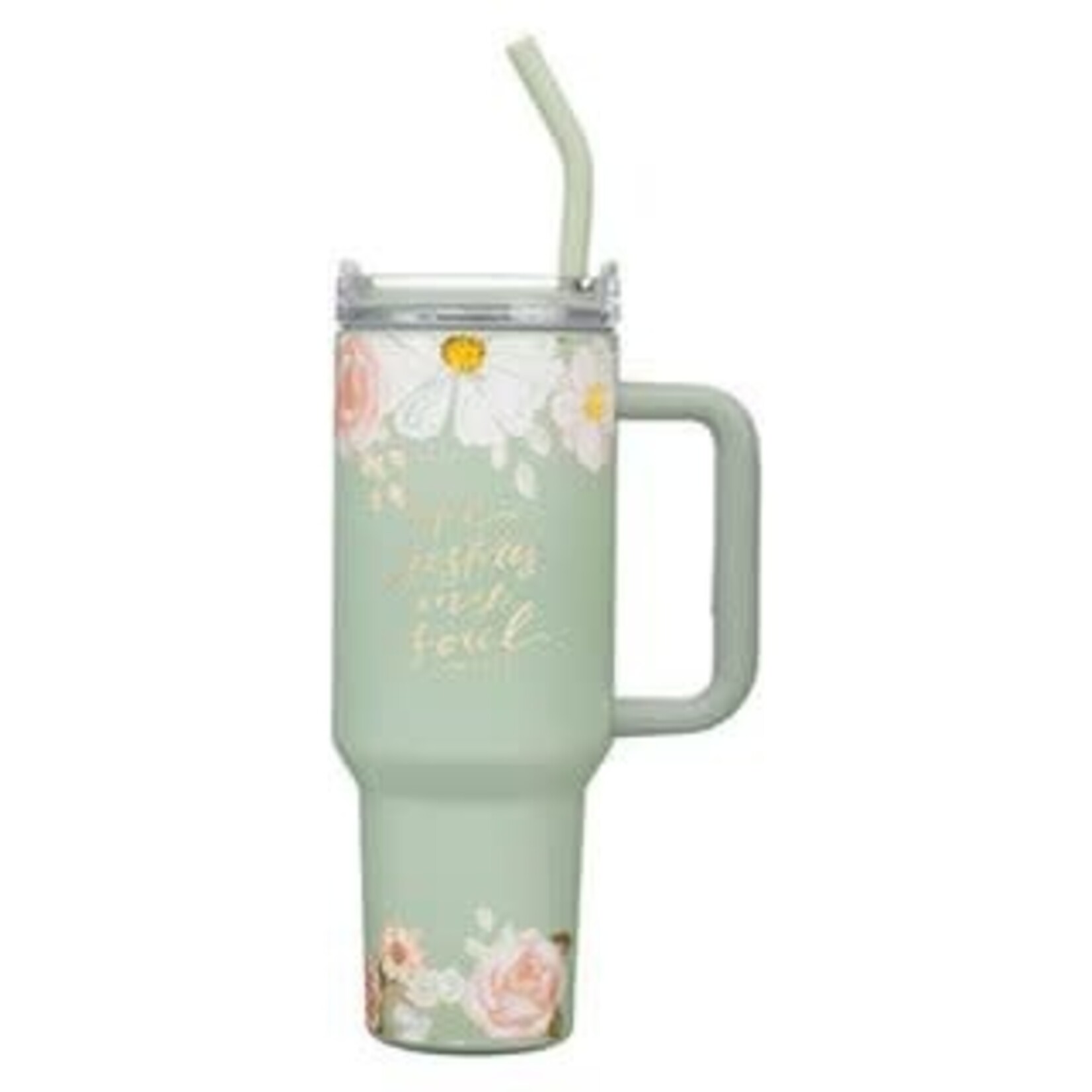 He Restores My Soul 40 oz Stainless Steel Tumbler with Straw - Psalm 23:3