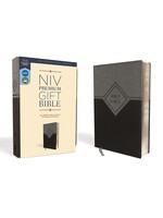 NIV, Premium Gift Bible, Leathersoft, Black/Gray, Red Letter, Comfort Print