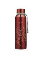 Trust Metallic Pomegranate Red Stainless Steel Water Bottle - Proverbs 3:5