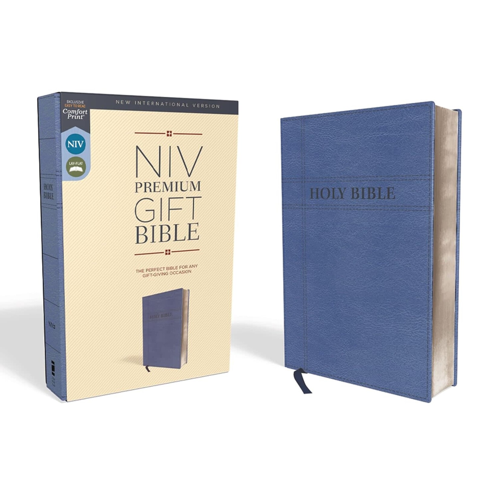 NIV, Premium Gift Bible, Leathersoft, Navy, Red Letter, Comfort Print