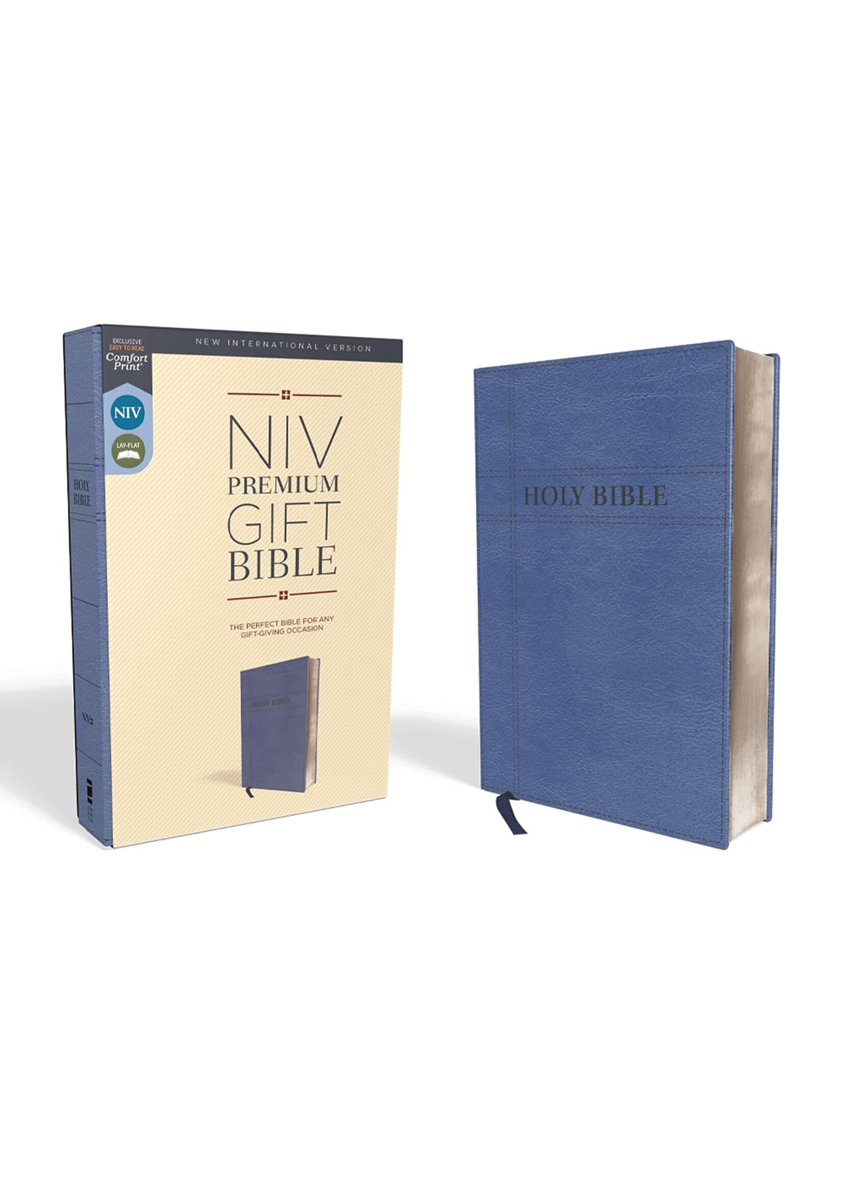 NIV, Premium Gift Bible, Leathersoft, Navy, Red Letter, Comfort Print