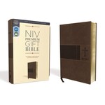 NIV, Premium Gift Bible, Leathersoft, Brown, Red Letter, Comfort Print
