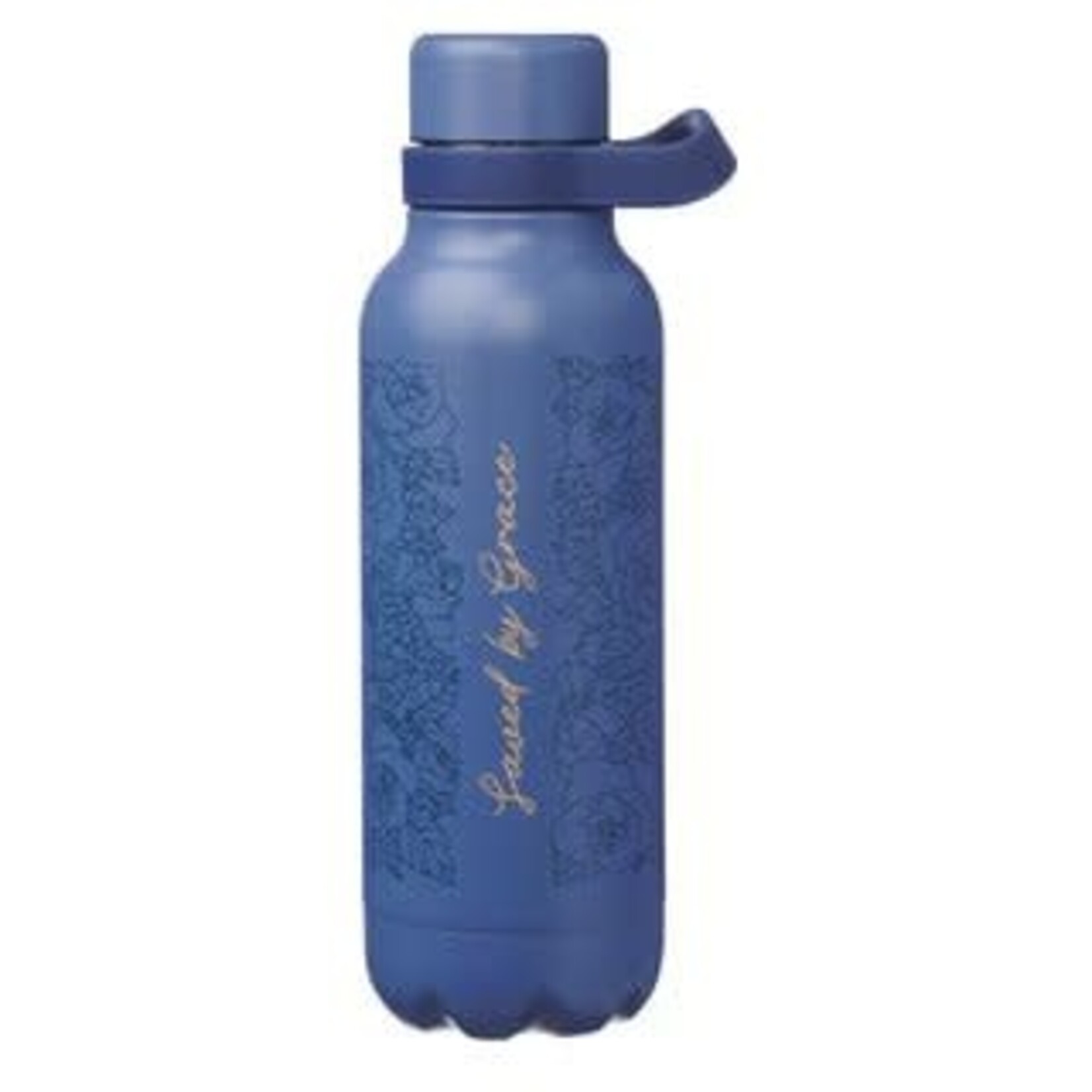 Saved by Grace Blue Floral Stainless Steel Water Bottle