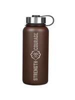 Strength and Courage Brown Stainless Steel Water Bottle - Joshua 1:9