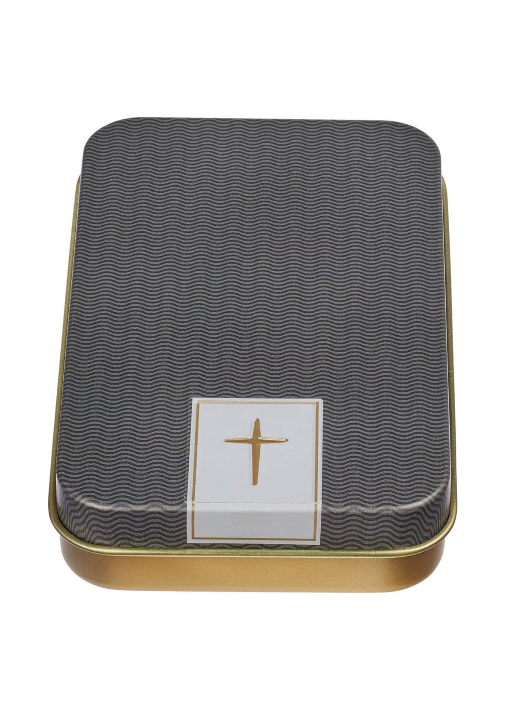 Plans Black Metal Keychain in Gift Tin - Jeremiah 29:11