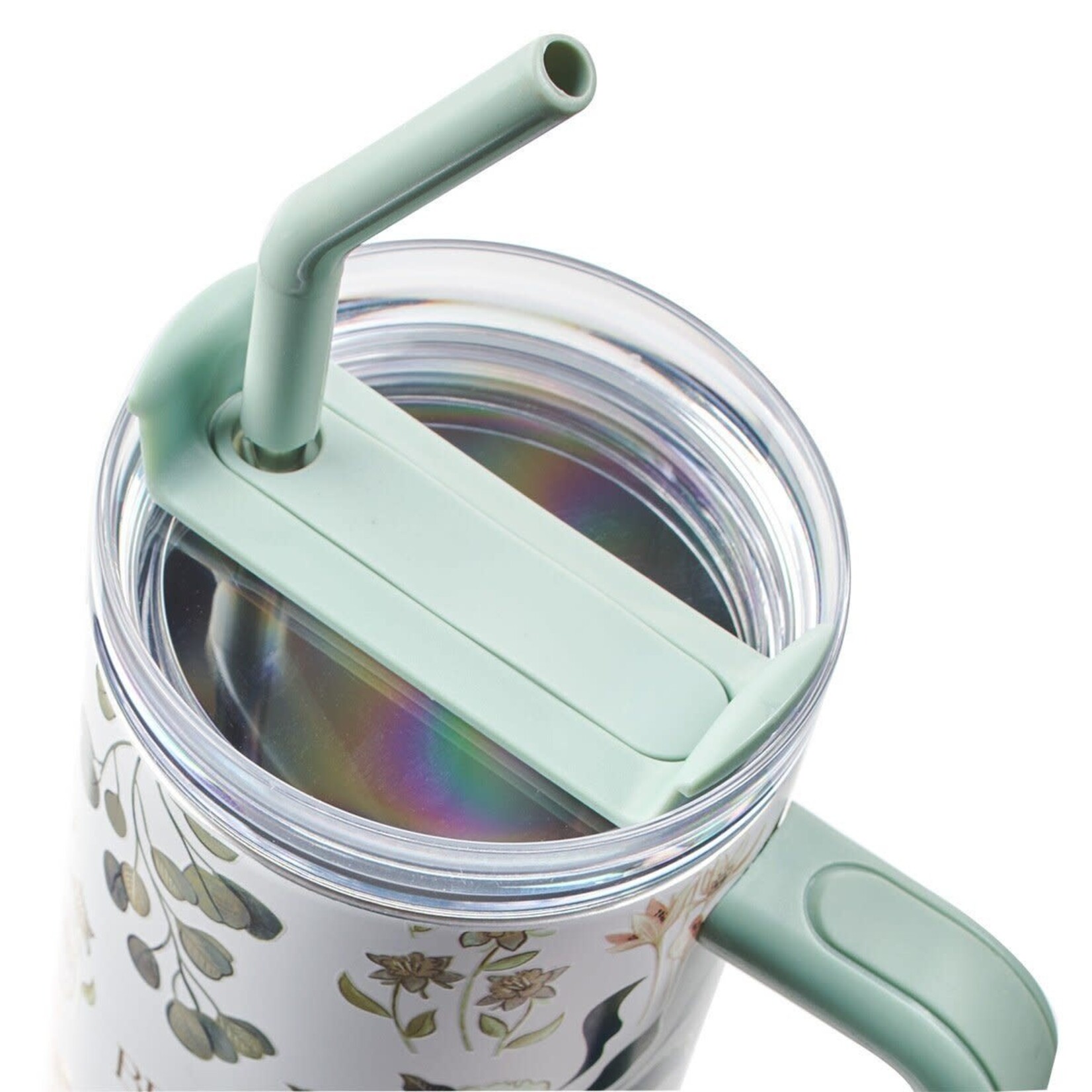 Be Still Teal Meadow 40 Oz Tumbler with Straw - Psalm 46:10