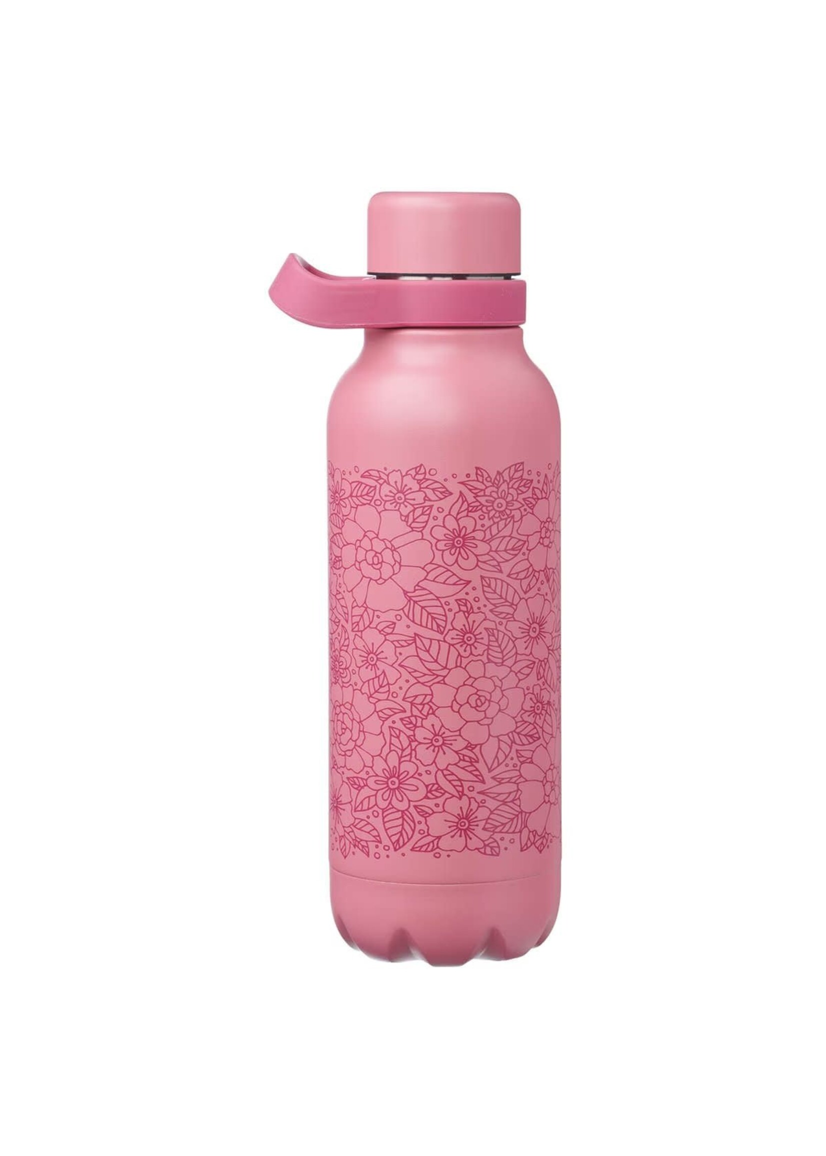 Walk by Faith Rose Floral Stainless Steel Water Bottle