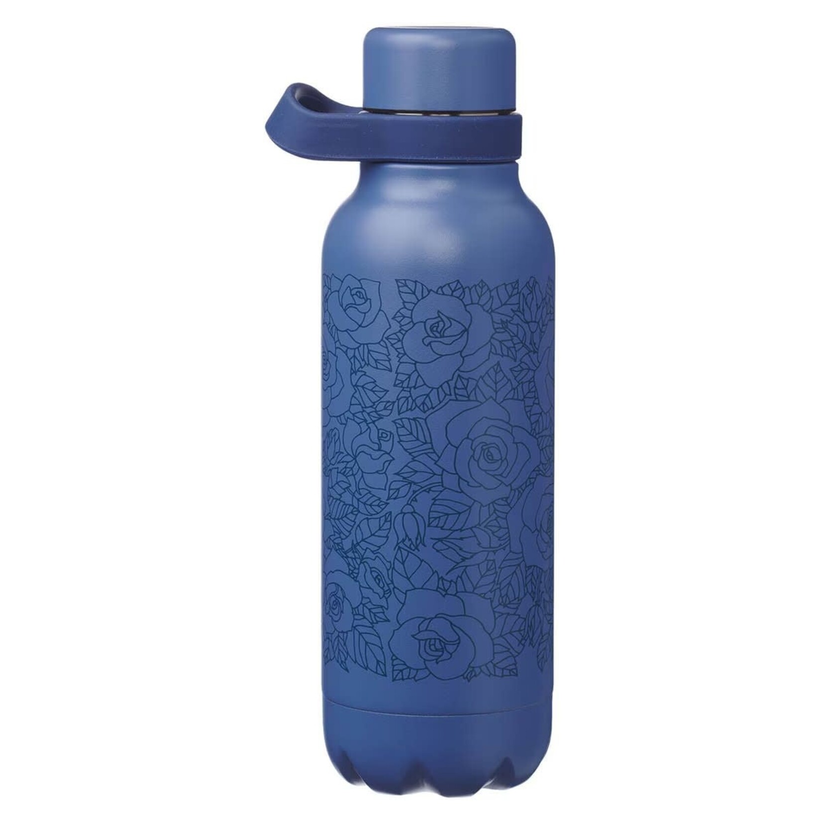 Saved by Grace Blue Floral Stainless Steel Water Bottle