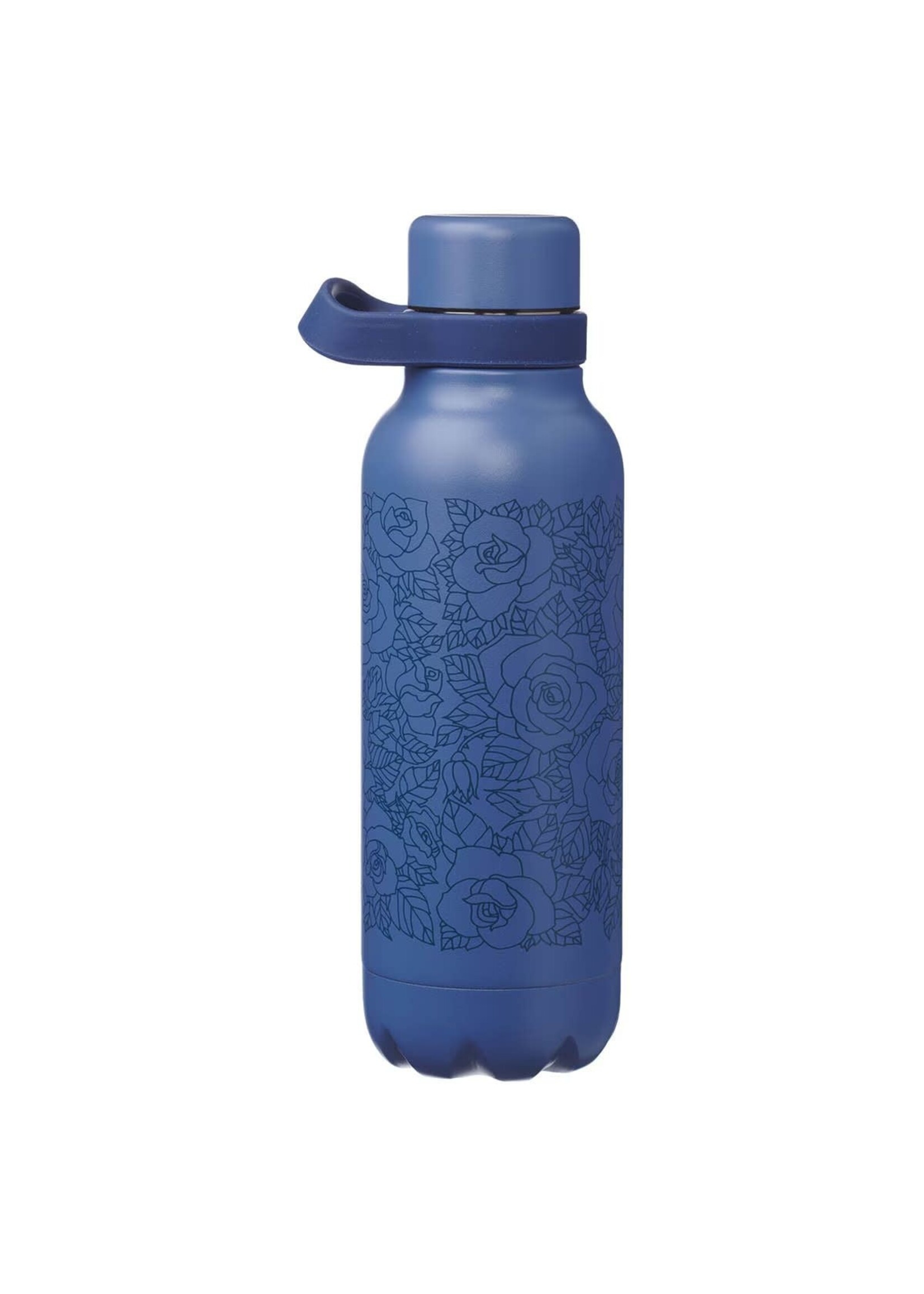 Saved by Grace Blue Floral Stainless Steel Water Bottle