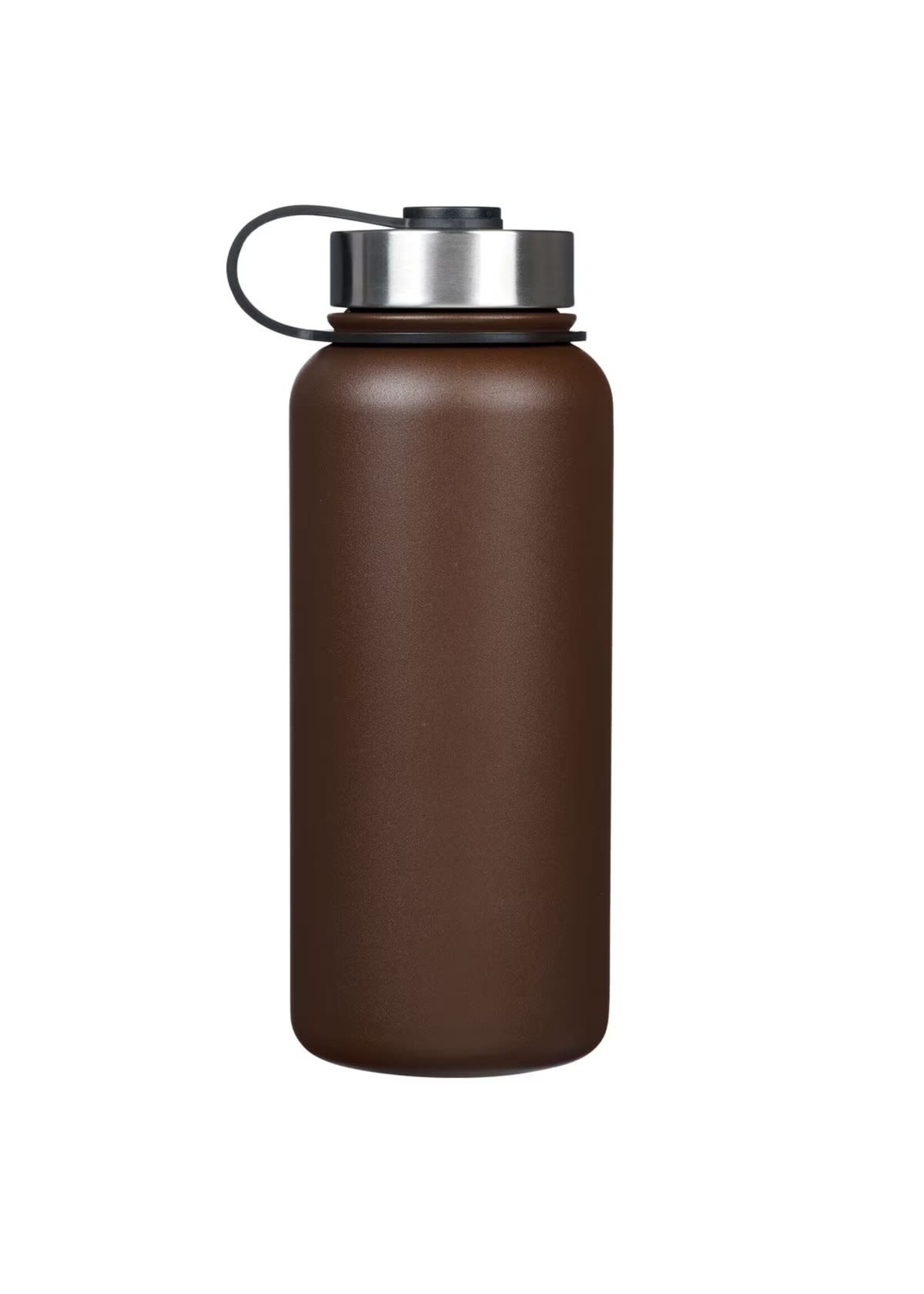 Strength and Courage Brown Stainless Steel Water Bottle - Joshua 1:9