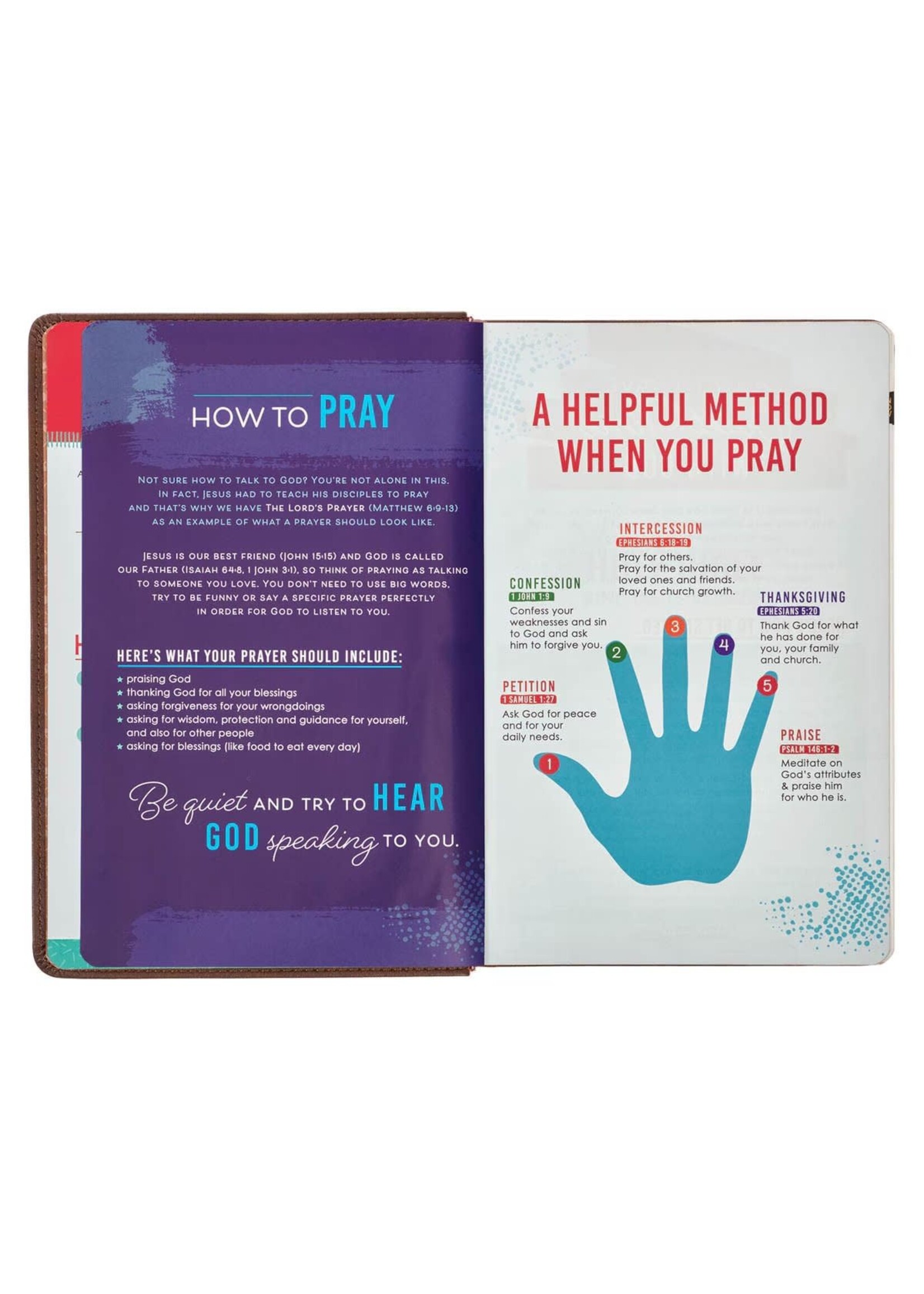 Lion Brown Faux Leather Kid's King James Version Bible