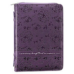 I Can Do All Things Purple Faux Leather Bible Cover (Large) - Philippians 4:13