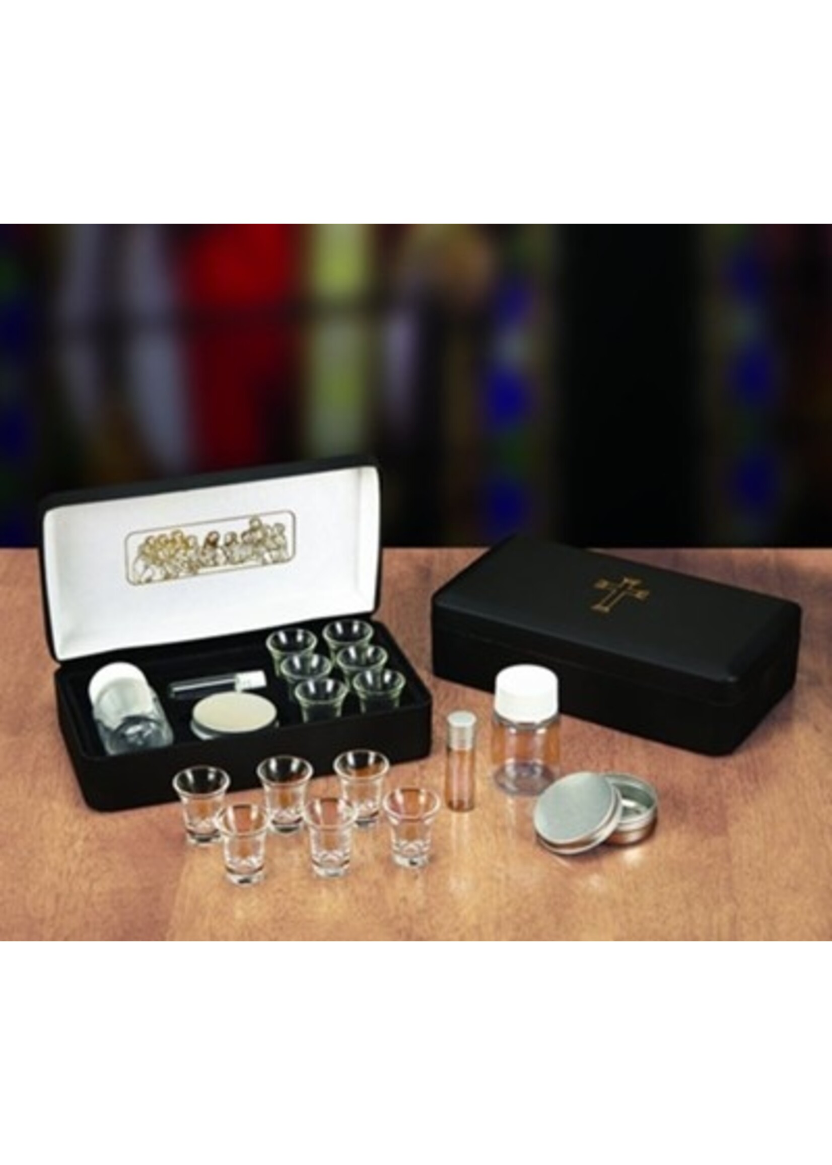 The Last Supper Portable Communion Set - Black