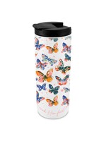 Tumbler Trust God Butterflies White 20Oz