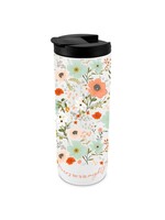 Tumbler Faith In God Floral White 20Oz