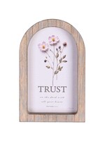 Framed Arch Floral Trust In The Lord - 7X11
