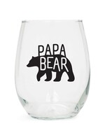 Wine Glass Papa Bear 15 Oz