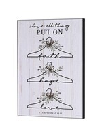 Faith Hope Love hangers- Wall Plaque