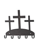 Calvary Cross Keyring Wall Hook  - Metal