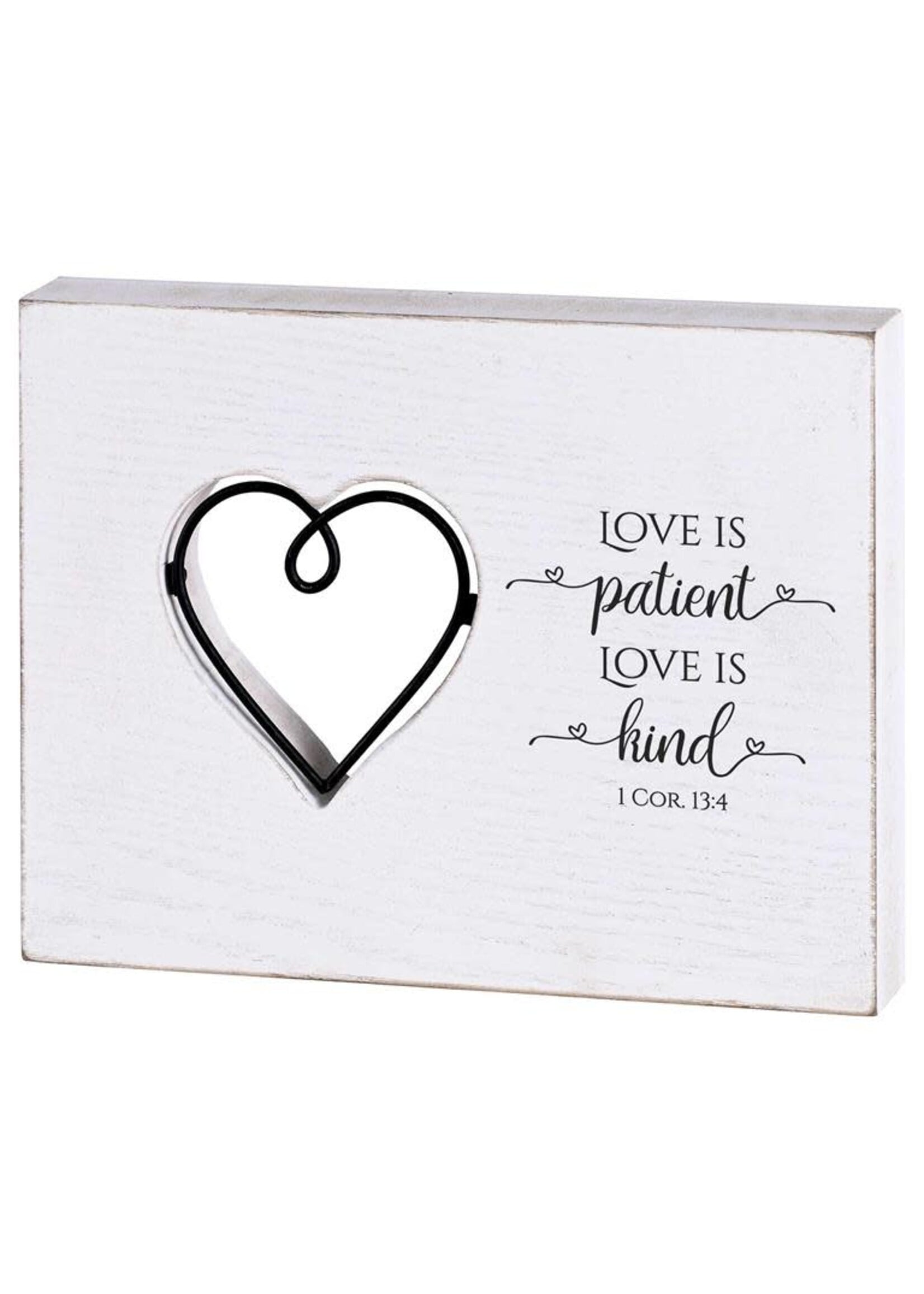 Love Is Kind Heart - Tabletop Wire Plaque