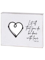 Done In Love Heart - Tabletop Wire Plaque