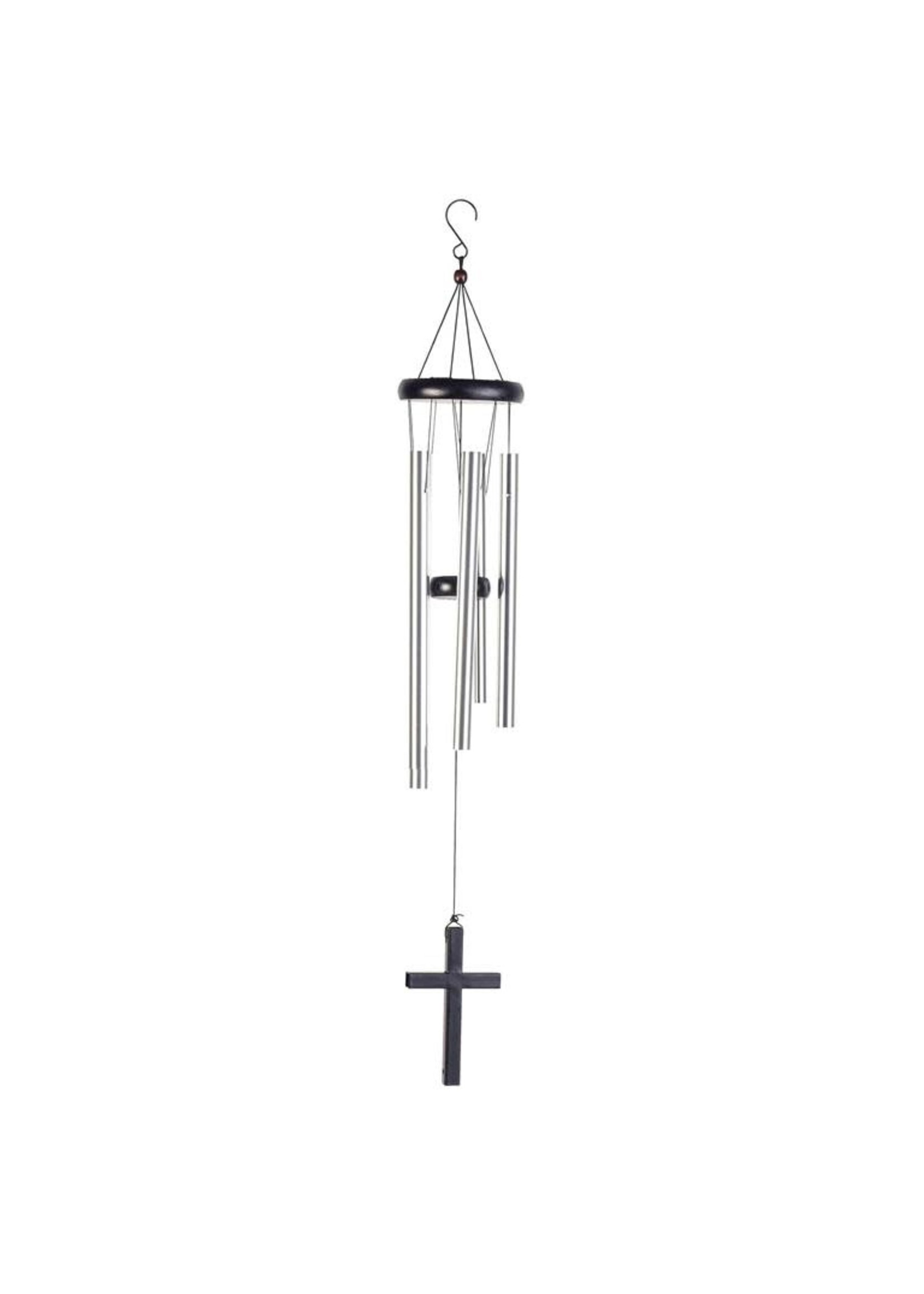 Windchime Black Metal Cross Sail 33in