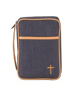 Denim Finished Canvas Bible Cover- Medium