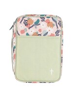 Floral With Cross Bible Cover- Large