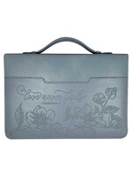 Love Never Fails 1 Corinthians 13 Weave Style Purple-Blue Bible Cover - XL